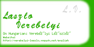 laszlo verebelyi business card